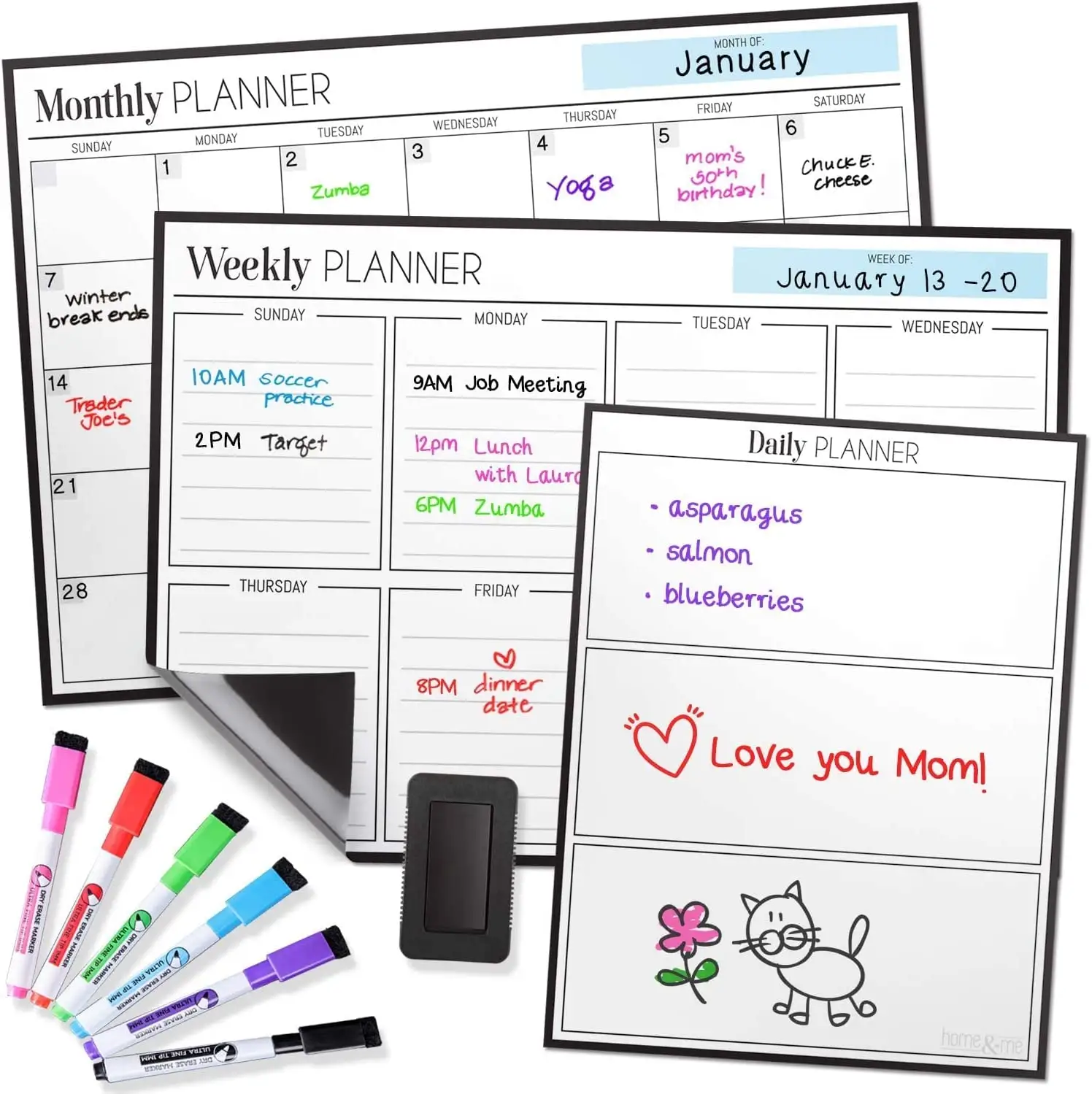 Custom Printed Fridge Magnet Planner Magnetic Weekly Planner Magnetic White Board Sheet Roll Soft Dry Erase Magnetic Whiteboard