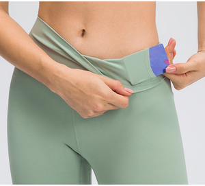 Pantalones de Yoga de cintura alta de alta calidad para mujer, ropa de fitness y Yoga con bolsillo interior, mallas de yoga para mujer - Product Image 2