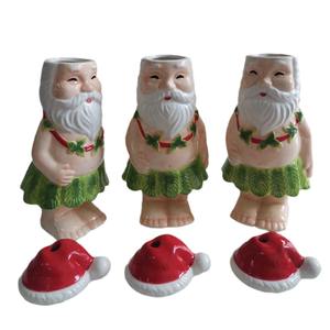 แก้วเซรามิกทำมือเพ้นท์ลายด้วยมือ พร้อมฝาปิด แก้วเทศกาลคริสต์มาส แก้วซานตาคลอส แก้วทิกิ แก้วค็อกเทล - Product Image 4