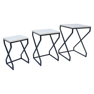 Modern Design Nesting <b>Side</b> <b>Table</b> Set 3 New <b>Marble</b> <b>Top</b> Metal Frame Coffee <b>Tables</b> Multipurpose Home Dining Restaurant Living Room - Product Image 6