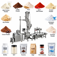 Machine de remplissage de poudre déshydratante, de poudre de protéines, de poudre de lait et d'électrolytes secs, avec pesage et ensachage, et remplisseur à vis sans fin