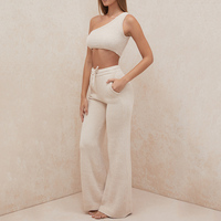 Pantalon large pour femme Pantalon en chenille décontracté pour femme