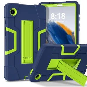 Shockproof 2 in 1 Hybrid Rugged Silicon Armor Case For Samsung Galaxy Tab A9 8.7" 2023 Tablet Kickstand Defender Cover