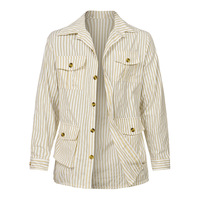 Cardigan Homme Rayé Multi-Poches à Manches Longues Grandes Tailles Style Décontracté, Meilleures Ventes Printemps et Automne