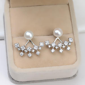 Accesorios de Joyería DIY de Plata S925, Triángulo Pequeño Simplificado, Base para Pendientes, Bandeja Vacía para Perlas de 5-7 mm, Semiterminado, 1123-3mm 6mm - Product Image 4