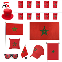 Drapeau du Maroc en gros, drapeau national, bannière, cadeau pour les fans de football, nouveau drapeau marocain 2026, écusson, écharpe, chapeau, bracelet, chaussettes