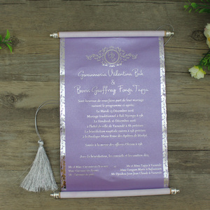 Mới nhất hoàng gia màu tím giấy Scroll Thiệp mời đám cưới tại Trung Quốc - Product Image 4