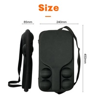 Étui de rangement portable pour raquette de pickleball en EVA de haute qualité, à fermeture éclair, coque rigide, antichoc, anti-poussière, résistant à l'eau