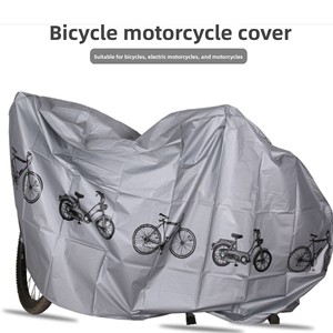 Housse de vélo universelle – pour vélo, vélo électrique, VTT, moto – imperméable, anti-poussière, anti-soleil, résistante à l'eau – Gris - Product Image 3