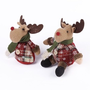 Muñecos navideños de dibujos animados de alta calidad, tela a cuadros con copos de nieve y figuras de ancianos, muñecos navideños para niños - Product Image 6