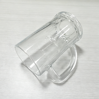 Vente en gros de gobelets à boire en verre transparent réutilisables de 20 oz, grande taille, avec poignée, pour bar, fête d'anniversaire