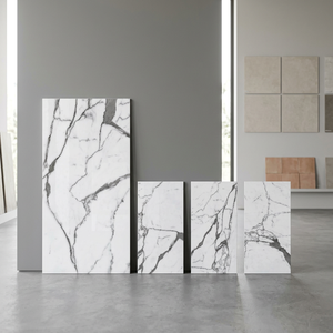 Azulejos de porcelana cerámica de cuerpo completo Wan Statuario de 800x1600 mm, diseño de mármol blanco italiano para pisos de proyectos. - Product Image 4