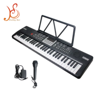 HUASHENG Portable Piano 61 Keys Electric Keyboard Electric Organ Piano Keyboard with Microphone, Power Supply, Stickers