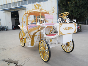 Chariot électrique de luxe et élégant en forme de citrouille pour fêtes d'enfants, mariages, transport spécial et décoration - Product Image 6