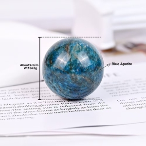 Giá bán buôn màu xanh apatite Sphere Healing Đá Fengshui pha lê thạch anh khắc cho món quà - Product Image 4