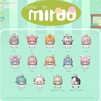 Miroo Zodiac Macey Series PVC Figurines de Bureau Animaux en Sachet Mystère Boîtes Mystères Tendance pour Enfants - 1 Ensemble de 8 Pièces
