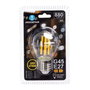 Ampoule LED G45 E27 8W transparente, économe en énergie, longue durée de vie, idéale pour l'éclairage décoratif et d'ambiance. - Product Image 2