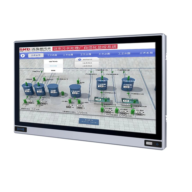 Industrial Panel PC 32" Touch Screen Monitor Wireless Connection Windows 10 Intel Celeron J1900 Quad Core Aluminum Construction