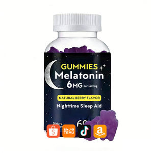 Gummies de mélatonine naturelle pour le sommeil : Contenu personnalisé pour favoriser le sommeil et calmer l'esprit <span class=keywords><strong>sans</strong></span> dépendance aux médicaments - Product Image 1
