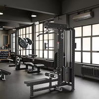 Appareil de musculation spécial pour salle de sport, fonction traction haut et bas, modèle ciseaux, pour entraînement de force et de rame