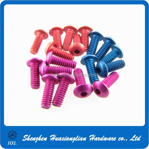 China Manufacture M2 M3 M4 M5 M6 Hexagon <strong>Socket</strong> Countersunk Head Anodized Aluminum <strong>Screws</strong> - Product Image 4