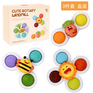 Juego de 3 Juguetes Sensoriales de Silicona, Pelota de Burbujas para Apretar, Juguete Giratorio con Ventosa para Baño, para Niños y Niñas de 1 a 2 Años - Product Image 6