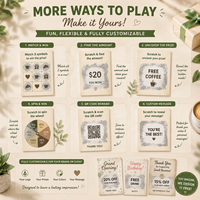 Cartes à gratter promotionnelles personnalisées pour cafés et restaurants, écologiques, de remerciement, à gratter pour gagner des récompenses, vente en gros, conception gratuite