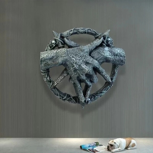 Halloween décoration <span class=keywords><strong>de</strong></span> la maison nouveau BCA38 <span class=keywords><strong>diable</strong></span> porteur résine ornements Baphomet tentures pour atmosphère festive - Product Image 6