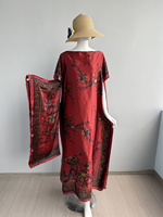 Ensemble 2 pièces Abaya style Dubaï respirant printemps, Robe longue Kaftan soyeuse élégante, Robe musulmane avec foulard, Grandes tailles pour femmes