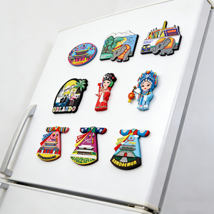 แม่เหล็กติดตู้เย็นแบบกำหนดเอง พระราชวังหลวงกรุงเทพฯ จีน โรงละครเป่ยเถา หอคอยภูเขาน้อย เกาหลีใต้ ออร์แลนโด สหรัฐอเมริกา วัดเซ็นโซ จิ ประเทศญี่ปุ่น - Product Image 2