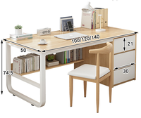 Bureau de table d'étude d'ordinateur 2025 avec la chaise de tiroirs pour la maison
