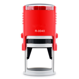 Sello Redondo de Plástico Autoentintable R40 Grande con Diseño en Blanco para Logotipo Personalizado para Uso en Oficina - Product Image 1
