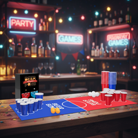 Tapis de table Beer Pong avec jeux de boisson pour adultes, jeu de fête