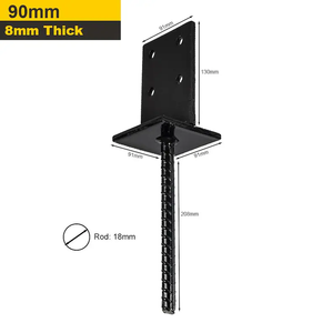 Base <span class=keywords><strong>de</strong></span> anclaje <span class=keywords><strong>de</strong></span> tierra <span class=keywords><strong>de</strong></span> soporte <span class=keywords><strong>de</strong></span> poste <span class=keywords><strong>de</strong></span> pérgola <span class=keywords><strong>de</strong></span> <span class=keywords><strong>hormigón</strong></span> interno <span class=keywords><strong>de</strong></span> metal negro resistente <span class=keywords><strong>para</strong></span> estructuras al aire libre - Product Image 6