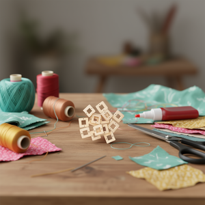 Accessorio quadrato in legno Ilan 25x25mm 8 pezzi per progetti artigianali - Product Image 2