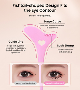 Plantillas de silicona para delineador de ojos y máscara de pestañas, personalizables de fábrica, y herramienta de maquillaje de silicona reutilizable. - Product Image 6