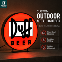 Boîte lumineuse publicitaire ronde sur pied pour extérieur, personnalisée, pour la promotion de marques de bière, bars et commerces de détail