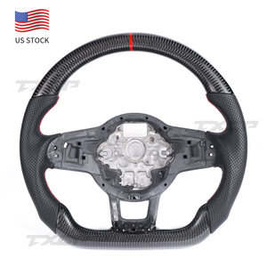 Volante Sportivo Completo in Fibra di Carbonio TXCP per <span class=keywords><strong>Volkswagen</strong></span> MK7 Golf 6 MK6 MK5 Polo CC Golf 7 R Passat-R-Line Upgrade - Product Image 1