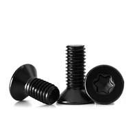 Vis de machine Torx à tête fraisée plate en acier inoxydable 304, oxyde noir, ISO14581, M1.6 M2 M2.5 M3 M4 M5 M6