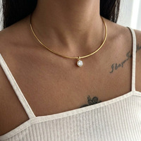 Collier ras du cou multicouche en acier inoxydable plaqué or 18 carats, chaîne délicate pour femme, accessoire de mode pour le quotidien