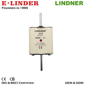 Предохранитель LINDNER с двойным индикатором, тип NH, размер 2 NH2 gG GL, класс 500В, 160А, 200А, 250А, 315А, 400А, сертифицирован CE CB, низковольтный (LV), HRC - Product Image 1