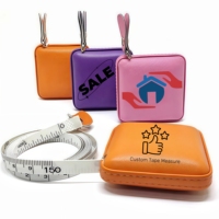 Mètre Ruban Personnalisé en Cuir PU Imprimé, Petit, Rétractable, 1,5 Mètre, pour Mesure Corporelle, Cadeau Promotionnel avec Logo
