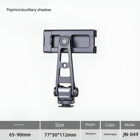 Support de téléphone universel flexible en alliage d'aluminium noir avec pince pour smartphone, griffe porte-accessoire, adaptateur de montage sur trépied pour bureau