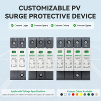 Dispositif de protection contre les surtensions DC SPD PV Type T2 500v 600v 1000v 275v 385v 20Ka 40ka Dispositif de protection contre les surtensions solaires pour système photovoltaïque