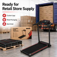 Tapis roulant électrique pliable compact avec écran LCD et vitesse de 1 à 10 km/h, machine de tapis roulant pour la maison, idéal pour les magasins de détail