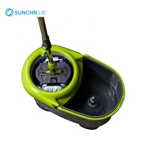 Set di mocio e secchio per carichi pesanti con mocio <span class=keywords><strong>rotante</strong></span> in acciaio a 360 gradi 2 ricariche in microfibra lavabili - Product Image 3