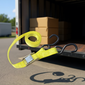 Correa Amarilla con Ganchos en J para Remolque Seguro y Carga de Mercancías - Product Image 3