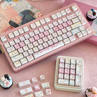 MAO Meow Squad – capuchons de touches de clavier mécaniques en forme de chat, compatibles PBT avec les commutateurs de clavier mécaniques 61/64/68/104/108