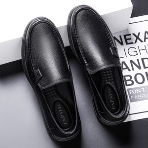 Mocassins en cuir véritable pour homme, semelle souple, talon plat, chaussures décontractées pour la conduite - Product Image 4