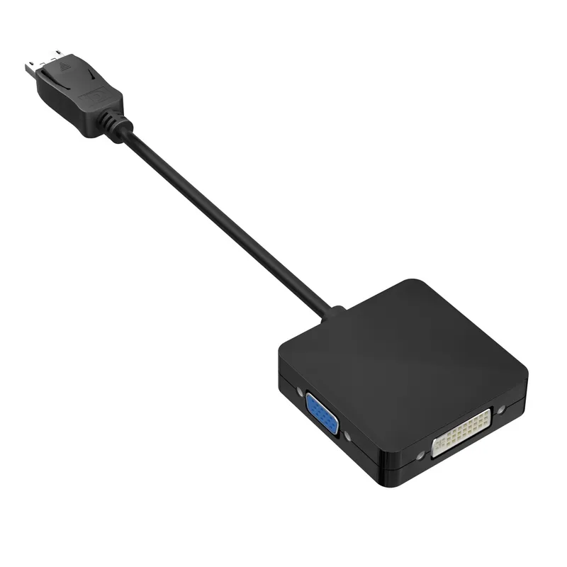 DP konverter adaptor laki-laki ke HDMI DVI (24 + 5) VGA perempuan, Port tampilan ke kabel HDMI DP ke VGA DP ke VGA adaptor